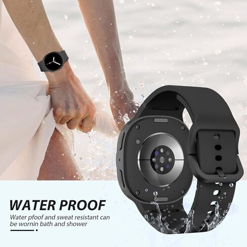 Sport Band for Samsung Galaxy Watch 8 Band 40mm 44mm/8 Classic 46mm for Men Women,No Gap Soft Silicone Replacement Strap Wristband for Samsung Galaxy Watch 8 Classic Bands 46 mm/8 44m 40 mm,6 Pack in Kuwait