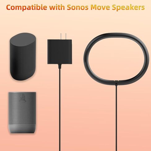 قاعدة شحن لـ Sonos Move 2 مع محول 45W ， Universal Gen 2nd و 1st (Black) in Kuwait