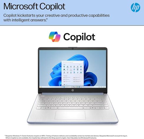 HP 14 Laptop Student Business 2025 Flagship Computer, AI Copilot, 4-Core 13th Gen Intel CPU, 16GB RAM 628GB Storage (128GB UFS+500GB Ext) 1-Yr Office 365 Long Battery HubxcelAccessory Win 11S Lavender in Saudi Arabia