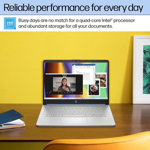 HP 14 Laptop Student Business 2025 Flagship Computer, AI Copilot, 4-Core 13th Gen Intel CPU, 16GB RAM 628GB Storage (128GB UFS+500GB Ext) 1-Yr Office 365 Long Battery HubxcelAccessory Win 11S Lavender in Saudi Arabia