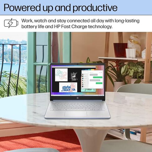HP 14 Laptop Student Business 2025 Flagship Computer, AI Copilot, 4-Core 13th Gen Intel CPU, 16GB RAM 628GB Storage (128GB UFS+500GB Ext) 1-Yr Office 365 Long Battery HubxcelAccessory Win 11S Lavender in Saudi Arabia