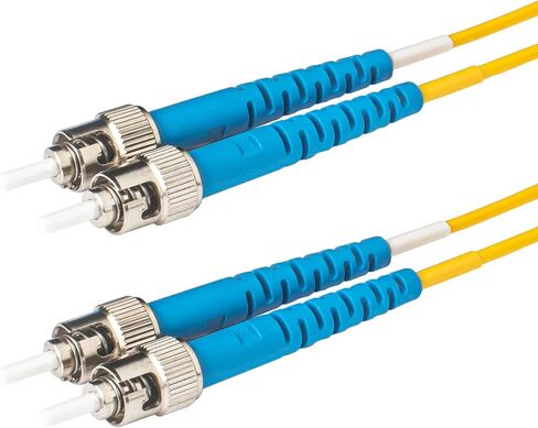 SpeedyFiberTX 6-Pack 1 Meter Duplex Singlemode ST/U to ST/U Fiber Patch Cable, Corning SMF-28 9/125um Ultra Optical Fiber, OS1/OS2 Compatible, Yellow LSZH Cable Jacket in Kuwait
