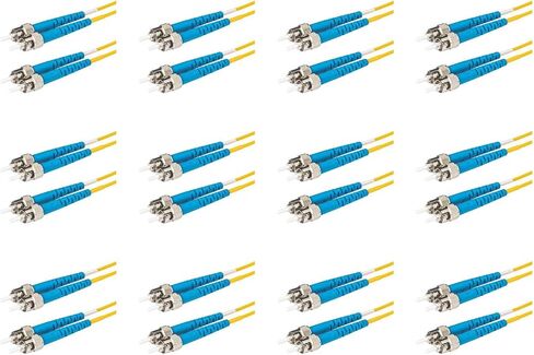 SpeedyFiberTX 6-Pack 1 Meter Duplex Singlemode ST/U to ST/U Fiber Patch Cable, Corning SMF-28 9/125um Ultra Optical Fiber, OS1/OS2 Compatible, Yellow LSZH Cable Jacket in Kuwait