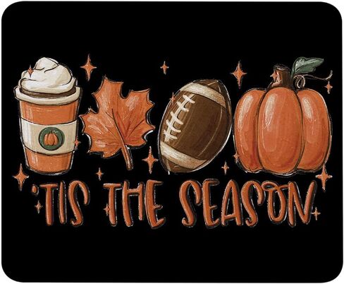 Tis The Season Fall Mouse Pad 8 x 9.5 inches, Fall Pumpkin Mouse Mat for Wireless Mouses Computer Laptop, Autumn Mousepad Decor for Office Desk(Mouse 2501) in Saudi Arabia