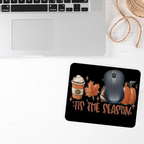 Tis The Season Fall Mouse Pad 8 x 9.5 inches, Fall Pumpkin Mouse Mat for Wireless Mouses Computer Laptop, Autumn Mousepad Decor for Office Desk(Mouse 2501) in Saudi Arabia