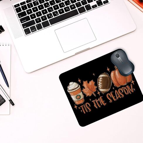 Tis The Season Fall Mouse Pad 8 x 9.5 inches, Fall Pumpkin Mouse Mat for Wireless Mouses Computer Laptop, Autumn Mousepad Decor for Office Desk(Mouse 2501) in Saudi Arabia