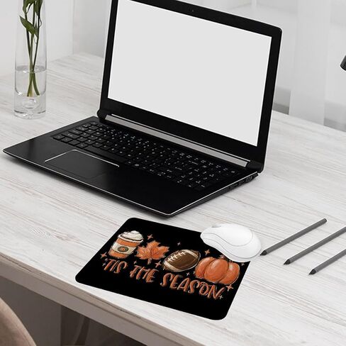 Tis The Season Fall Mouse Pad 8 x 9.5 inches, Fall Pumpkin Mouse Mat for Wireless Mouses Computer Laptop, Autumn Mousepad Decor for Office Desk(Mouse 2501) in Saudi Arabia