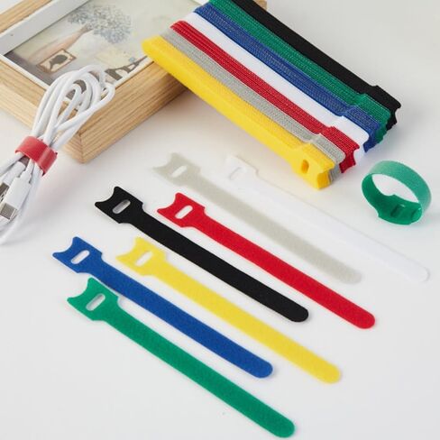 20PCS Nylon Strap Organizer Set, Reusable Self-Adhesive Tape for Daily Office Supplies, Durable and Soft Textile Material, Hook And Loop, Organizer Tool in Saudi Arabia