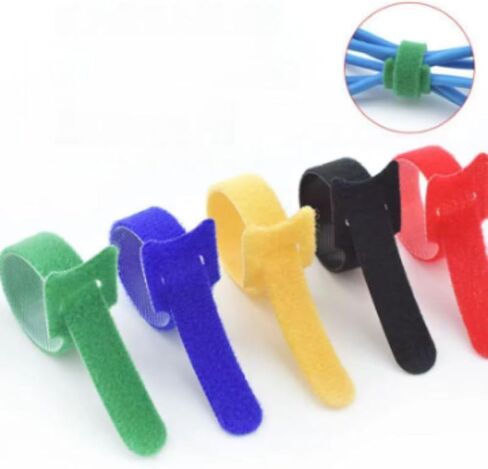 20PCS Nylon Strap Organizer Set, Reusable Self-Adhesive Tape for Daily Office Supplies, Durable and Soft Textile Material, Hook And Loop, Organizer Tool in Saudi Arabia