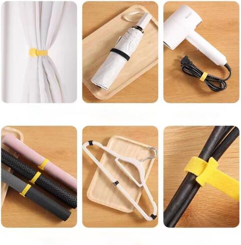 20PCS Nylon Strap Organizer Set, Reusable Self-Adhesive Tape for Daily Office Supplies, Durable and Soft Textile Material, Hook And Loop, Organizer Tool in Saudi Arabia
