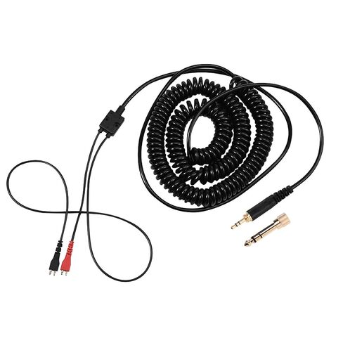 استبدال سلك سماعة الرأس ملفوف لـ Sennheiser HD25 HD560 HD540 HD480 HD430 414 HD250 ، سلك كابل الصوت 3.5 مم 1/8 "بوس و 6.35 مم 1/4" ، 6M (19.69ft) in Saudi Arabia