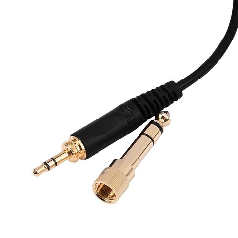 استبدال سلك سماعة الرأس ملفوف لـ Sennheiser HD25 HD560 HD540 HD480 HD430 414 HD250 ، سلك كابل الصوت 3.5 مم 1/8 "بوس و 6.35 مم 1/4" ، 6M (19.69ft) in Saudi Arabia