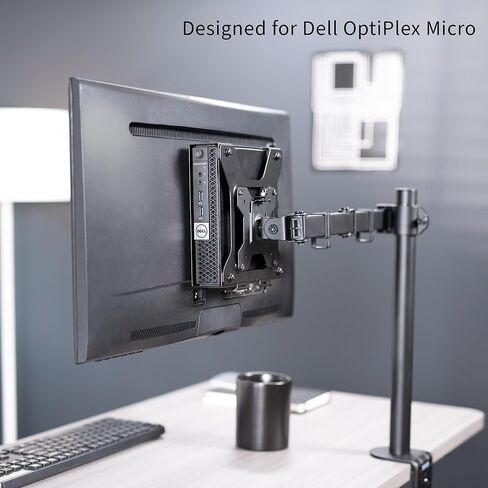 Vivo خلف Monitor Mini PC Mount مصمم ل CPU Dell Optiplex Micro ، حامل كمبيوتر Arm Arm ، مخفي خلف الشاشة ، خيارات تثبيت المكتب والجدار ، الأسود ، Mount-DLMM2 in Saudi Arabia