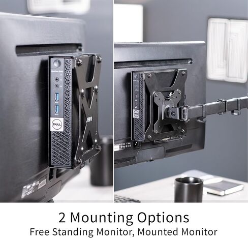 Vivo خلف Monitor Mini PC Mount مصمم ل CPU Dell Optiplex Micro ، حامل كمبيوتر Arm Arm ، مخفي خلف الشاشة ، خيارات تثبيت المكتب والجدار ، الأسود ، Mount-DLMM2 in Kuwait