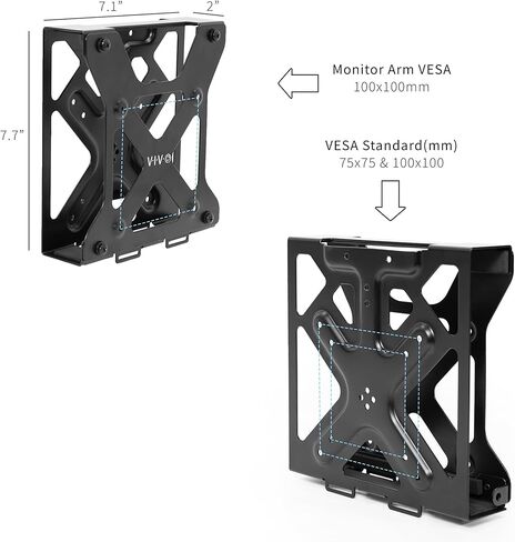 Vivo خلف Monitor Mini PC Mount مصمم ل CPU Dell Optiplex Micro ، حامل كمبيوتر Arm Arm ، مخفي خلف الشاشة ، خيارات تثبيت المكتب والجدار ، الأسود ، Mount-DLMM2 in Kuwait