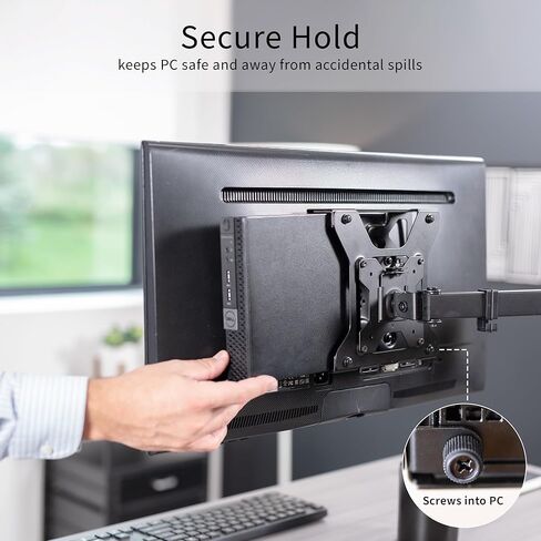 Vivo خلف Monitor Mini PC Mount مصمم ل CPU Dell Optiplex Micro ، حامل كمبيوتر Arm Arm ، مخفي خلف الشاشة ، خيارات تثبيت المكتب والجدار ، الأسود ، Mount-DLMM2 in Saudi Arabia