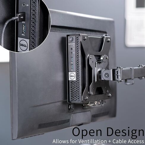 Vivo خلف Monitor Mini PC Mount مصمم ل CPU Dell Optiplex Micro ، حامل كمبيوتر Arm Arm ، مخفي خلف الشاشة ، خيارات تثبيت المكتب والجدار ، الأسود ، Mount-DLMM2 in Kuwait