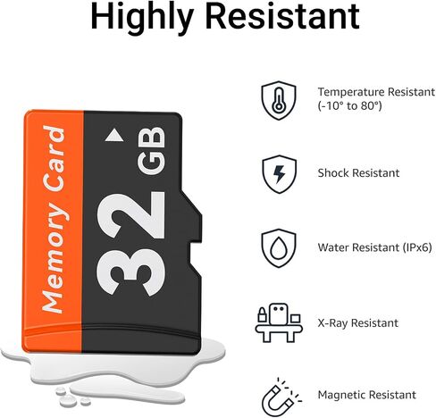 E-Series 32GB Micro SD Card 3 Pack, microSDXC UHS-I Flash Memory Card with Adapter, 100MB/s, C10, U3, A1, V30, Full HD, 4K UHD, High Speed SD Card in Saudi Arabia