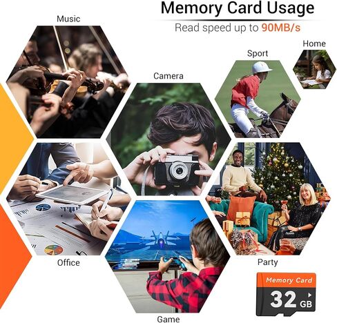E-Series 32GB Micro SD Card 3 Pack, microSDXC UHS-I Flash Memory Card with Adapter, 100MB/s, C10, U3, A1, V30, Full HD, 4K UHD, High Speed SD Card in Saudi Arabia