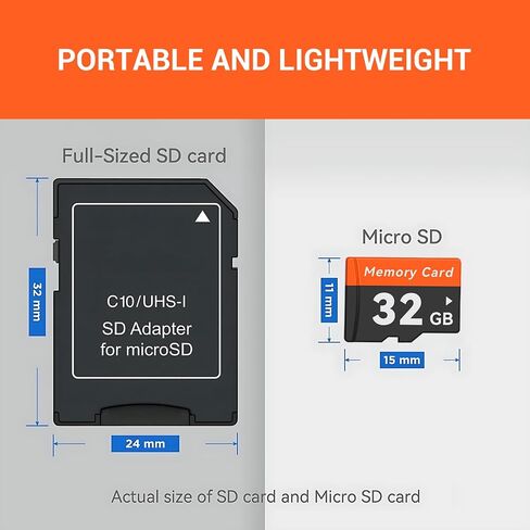 E-Series 32GB Micro SD Card 3 Pack, microSDXC UHS-I Flash Memory Card with Adapter, 100MB/s, C10, U3, A1, V30, Full HD, 4K UHD, High Speed SD Card in Saudi Arabia