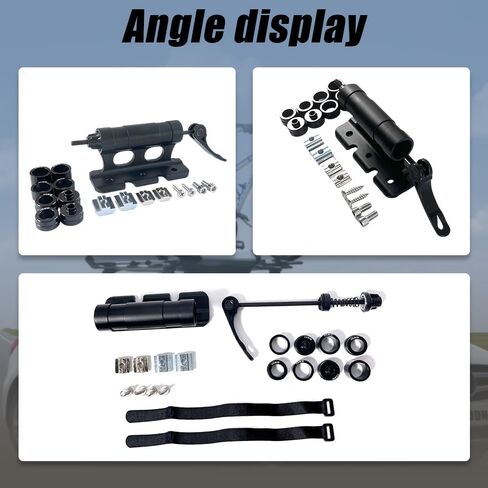 جبل شوكة الدراجات - إطلاق سريع من خلال محول المحور للطريق/MTB ، حاملة رف سقف الألومنيوم من الفضاء الفضائي مع محولات عالمية (حامل دراجة ثقيلة) in Kuwait