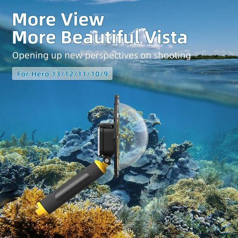 Dome Port for GoPro Hero 7 6 5 Black, Underwater Dive Camera Dome Port with Waterproof Housing Case Trigger Floating Hand Grip Waterproof 98ft/30m for Go Pro Accessories in Saudi Arabia
