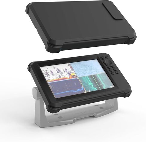 Holicfun Protective Silicone Cover for Lowrance Eagle 9 and Eagle Eye 9" Fish Finder, Black in Saudi Arabia