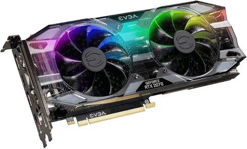 Evga Geforce RTX 2070 XC Gaming ، 8GB GDDR6 ، معجبين HDB المزدوج و RGB LED بطاقة 08G-P4-2172-KR ، ساعة دفعة حقيقية: 1710 MHz (متجدد) in Saudi Arabia