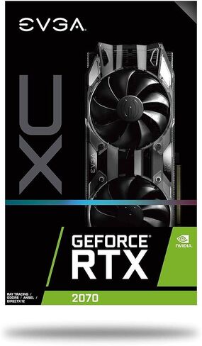 Evga Geforce RTX 2070 XC Gaming ، 8GB GDDR6 ، معجبين HDB المزدوج و RGB LED بطاقة 08G-P4-2172-KR ، ساعة دفعة حقيقية: 1710 MHz (متجدد) in Saudi Arabia