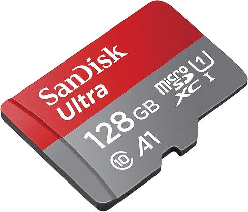 SanDisk 128GB SDXC Micro Ultra Memory Card Works with Samsung Galaxy A10, A20, A70 Cell Phone Class 10 (SDSQUAR-128G-GN6MN) Bundle with (1) Everything But Stromboli MicroSD and SD Card Reader in Saudi Arabia
