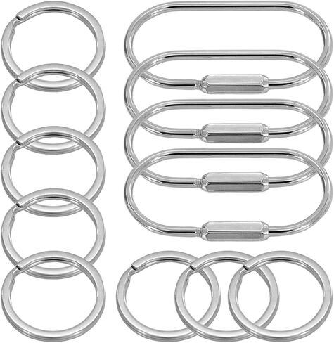 4 Pieces of Screw Lock Keychain, Screw Carabiner, Lightweight and Portable, can be Used for a Long Time, Unisex, Suitable for Home, Travel, Etc. (White Nickel Color) in Saudi Arabia