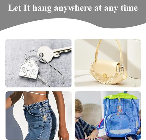 4 Pieces of Screw Lock Keychain, Screw Carabiner, Lightweight and Portable, can be Used for a Long Time, Unisex, Suitable for Home, Travel, Etc. (White Nickel Color) in Saudi Arabia