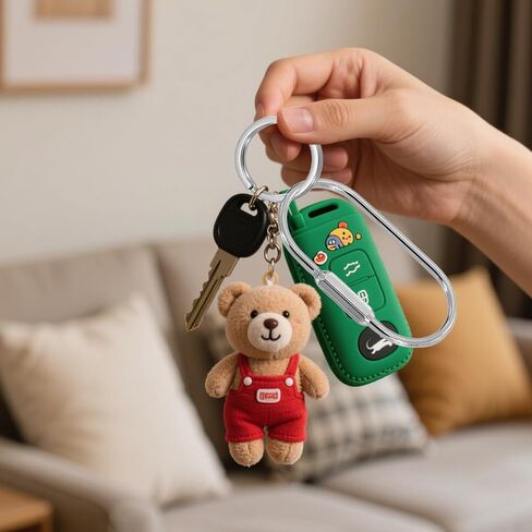 4 Pieces of Screw Lock Keychain, Screw Carabiner, Lightweight and Portable, can be Used for a Long Time, Unisex, Suitable for Home, Travel, Etc. (White Nickel Color) in Saudi Arabia