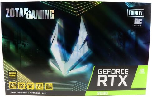 Zotac Gaming Geforce RTX 3080 Trinity OC LHR 12GB GDDR6X 384-BIT 19 GBPS PCIE 4.0 GAMESTS ، ICESTORM 2.0 ADVACTION COARD ، SPECTRA 2.0 RGB ، in Kuwait