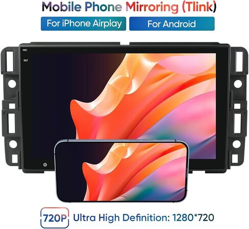 راديو ستريو سيارة 8 بوصة لشيفروليه تشيفي سيلفرادو/GMC Sierra Yukon/Buick Enclave Android 12 Auto Carplay 8core Qled Touch Screen GPS Savigation Control Wireless Marroring 5Gwifi (3+32g) in Kuwait