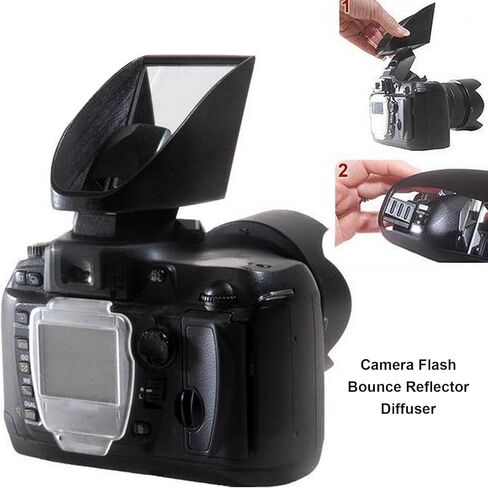 Gugxiom Flash Diffuser Reffuser ، Bend Bounce Flash Diffuser Reporector ، for Flashliption Photography Camera Speedlight in Kuwait
