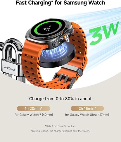 Magnetic Wireless Charging Station for Samsung, 3-in-1 Fast Charger for Galaxy S25/S24/S23/Z Fold7/Z Flip 7/S22, Galaxy Watch 8/8 Classic/Ultra/7/6/5/4, Galaxy Buds3 Pro, SwanScout 712SM (No Adapter) in Saudi Arabia