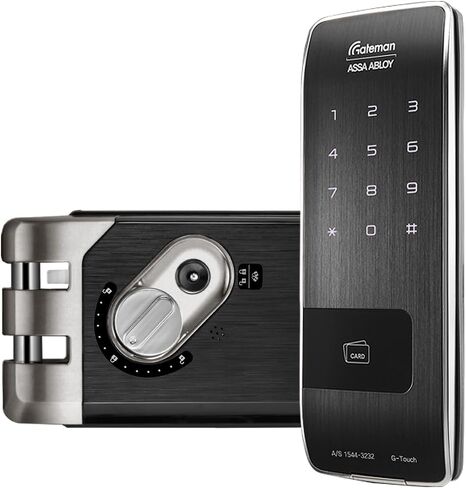 G -Touch Digital Vertibolt Rim Lock - Body Super Super Traceless ، وضع رئيسي ، قفل قسري ، قفل تلقائي ، التحكم في مستوى الصوت ، إنذار البطارية الصامت منخفضة ، دعم طوارئ الطوارئ in Saudi Arabia