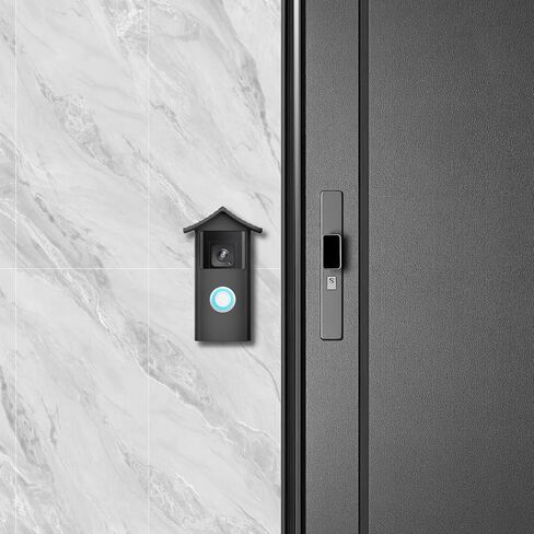 Augstci Silicone Case for Ring Battery Doorbell 2024 - Military -Brade Shockproof | IP65 مقاوم للماء | UV مقاومة - أسود in Saudi Arabia