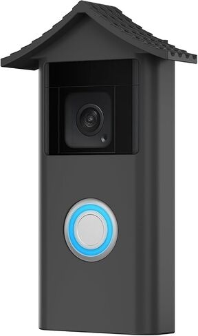 Augstci Silicone Case for Ring Battery Doorbell 2024 - Military -Brade Shockproof | IP65 مقاوم للماء | UV مقاومة - أسود in Saudi Arabia