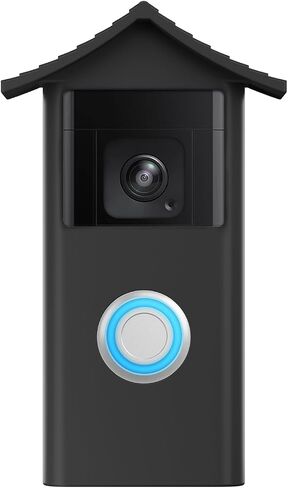 Augstci Silicone Case for Ring Battery Doorbell 2024 - Military -Brade Shockproof | IP65 مقاوم للماء | UV مقاومة - أسود in Saudi Arabia