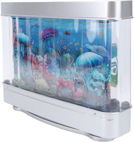 YOUTHINK Fake Fish Tank Lamp, with HD Screen and White Light, Moving Aquarium Lamp USB 5V Plug in for Bedroom, Desktop, Ideal Present for Any Occasion in Saudi Arabia