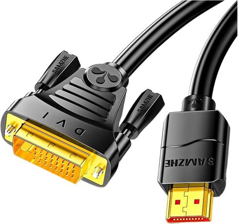 SAMZHE HDMI-Compatible to DVI Cable HD 1080P 4K Converter Adapter for P;S/4 TV Box Projector M>oni>tor DVI to HDMI Cable(3m) in Saudi Arabia