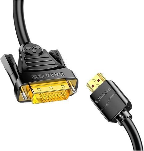 SAMZHE HDMI-Compatible to DVI Cable HD 1080P 4K Converter Adapter for P;S/4 TV Box Projector M>oni>tor DVI to HDMI Cable(3m) in Saudi Arabia