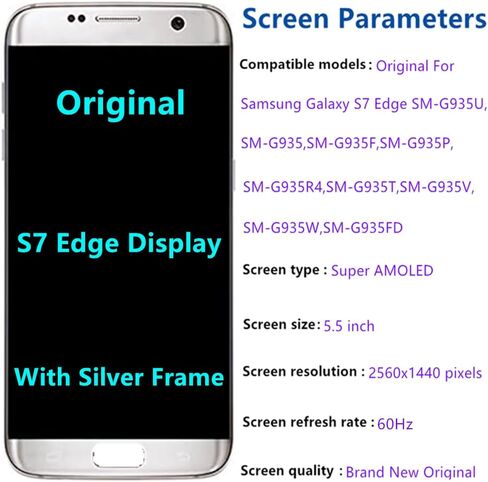5.5 "الأصلي من أجل Samsung Galaxy S7 Edge SM-G935U SM-G935V SM-G935F G935P شاشة S7EDGE DISTRATION DISTRESS TOUCH SCREEN in Kuwait