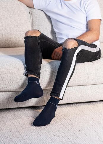 جوارب NUDUS UnderWEAR للرجال من الخيزران الكلاسيكي، علبة هدايا مكونة من 5 أزواج - ناعمة جدًا، رفيعة، قابلة للتنفس in Saudi Arabia