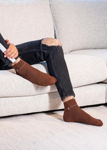 جوارب NUDUS UnderWEAR للرجال من الخيزران الكلاسيكي، علبة هدايا مكونة من 5 أزواج - ناعمة جدًا، رفيعة، قابلة للتنفس in Saudi Arabia