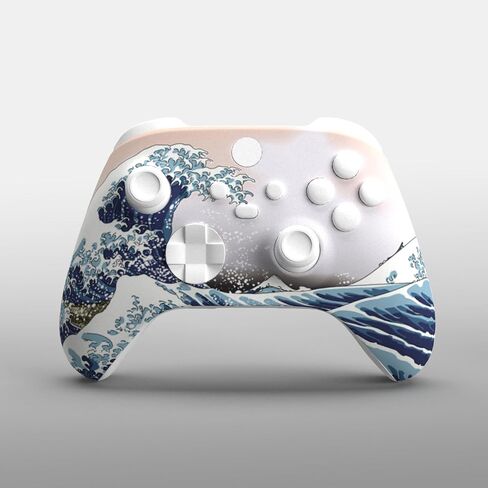 Battle Beaver Xbox Series X Basic Pick W/Graphic Faceplate ، أزران خلفية (X ، O Mapping) ، حافلة الحافظة الخشبية الناعمة لللمس in Kuwait