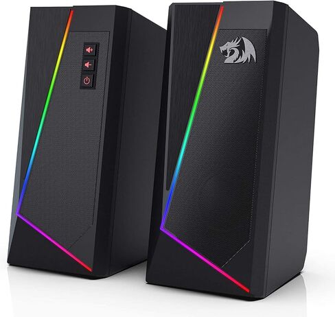 Redragon GS520 Anvil RGB Desktop Speakers, 2.0 Channel PC Computer Stereo Speaker with 6 Colorful LED Modes in Saudi Arabia