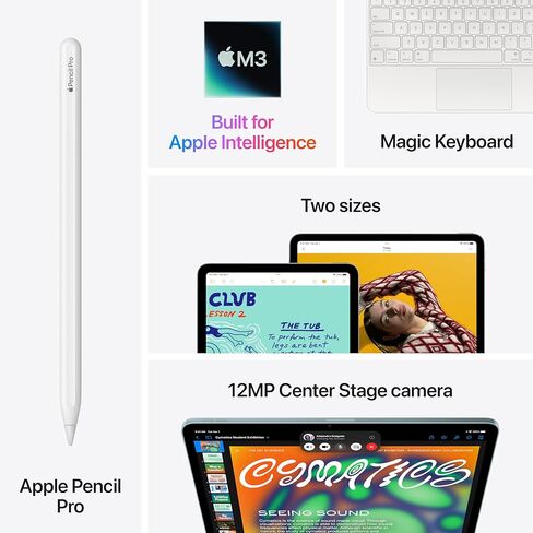 2025 Apple iPad Air with M3 Chip (11-inch, Wi-Fi, 128GB) - Blue (Renewed) in Saudi Arabia